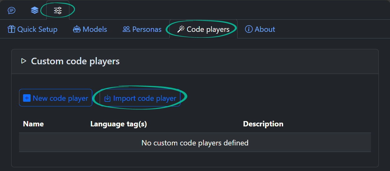 Importing a player